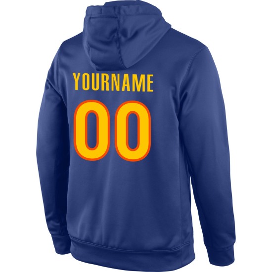 Custom Stitched Royal Gold-Orange Sports Pullover Sweatshirt Hoodie Custom Stitched Royal Gold-Orange Sports Pullover Sweatshirt Hoodie