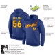 Custom Stitched Royal Gold-Orange Sports Pullover Sweatshirt Hoodie Custom Stitched Royal Gold-Orange Sports Pullover Sweatshirt Hoodie