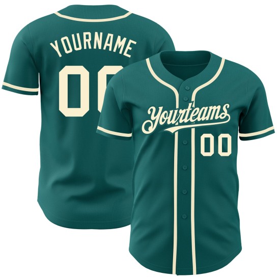 Custom Teal Cream Authentic rugby Jersey Custom Teal Cream Authentic rugby Jersey