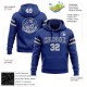 Custom Stitched Royal Gray-Navy Football Pullover Sweatshirt Hoodie Custom Stitched Royal Gray-Navy Football Pullover Sweatshirt Hoodie
