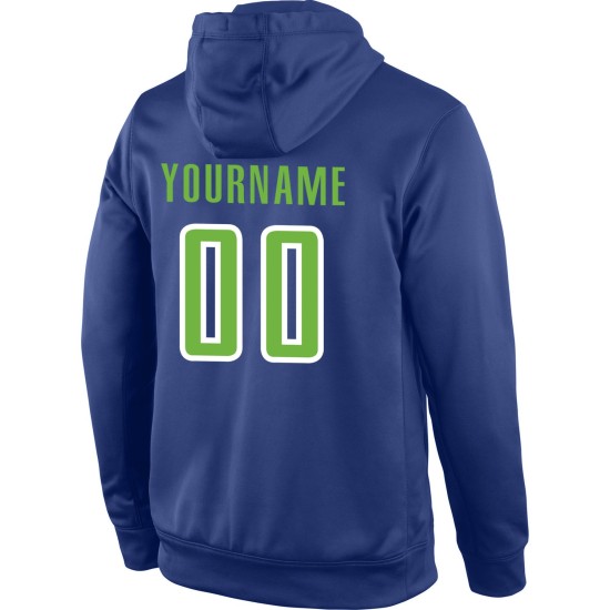Custom Stitched Royal Neon Green-White Sports Pullover Sweatshirt Hoodie Custom Stitched Royal Neon Green-White Sports Pullover Sweatshirt Hoodie