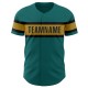Custom Teal Old Gold-Black Authentic rugby Jersey Custom Teal Old Gold-Black Authentic rugby Jersey