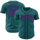 Custom Teal Purple Pinstripe Black Authentic rugby Jersey Custom Teal Purple Pinstripe Black Authentic rugby Jersey