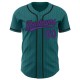Custom Teal Purple Pinstripe Black Authentic rugby Jersey Custom Teal Purple Pinstripe Black Authentic rugby Jersey