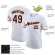 Custom White Black-Orange Performance T-Shirt Custom White Black-Orange Performance T-Shirt