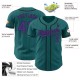 Custom Teal Purple Pinstripe Black Authentic rugby Jersey Custom Teal Purple Pinstripe Black Authentic rugby Jersey