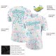 Custom White Aqua 3D Pattern Design Hawaii Summer Holiday Performance T-Shirt Custom White Aqua 3D Pattern Design Hawaii Summer Holiday Performance T-Shirt