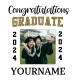 Custom White Black 3D Graduation Performance T-Shirt Custom White Black 3D Graduation Performance T-Shirt