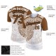 Custom White Brown-Black 3D Pattern Design Ancient Shapes Performance T-Shirt Custom White Brown-Black 3D Pattern Design Ancient Shapes Performance T-Shirt