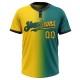 Custom Teal Yellow-Black Gradient Fashion Two-Button Unisex Jersey Custom Teal Yellow-Black Gradient Fashion Two-Button Unisex Jersey