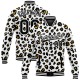 Custom White Black Leopard Print 3D Pattern Design Bomber Full-Snap Varsity Letterman Jacket Custom White Black Leopard Print 3D Pattern Design Bomber Full-Snap Varsity Letterman Jacket