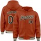 Custom Texas Orange Black-Cream Bomber Full-Snap Varsity Letterman Hoodie Jacket Custom Texas Orange Black-Cream Bomber Full-Snap Varsity Letterman Hoodie Jacket