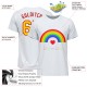 Custom White Gold-Red Rainbow For Pride Month Love Is Love LGBT Performance T-Shirt Custom White Gold-Red Rainbow For Pride Month Love Is Love LGBT Performance T-Shirt