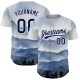 Custom White Navy 3D Pattern Design Watercolor Mountains Authentic rugby Jersey Custom White Navy 3D Pattern Design Watercolor Mountains Authentic rugby Jersey