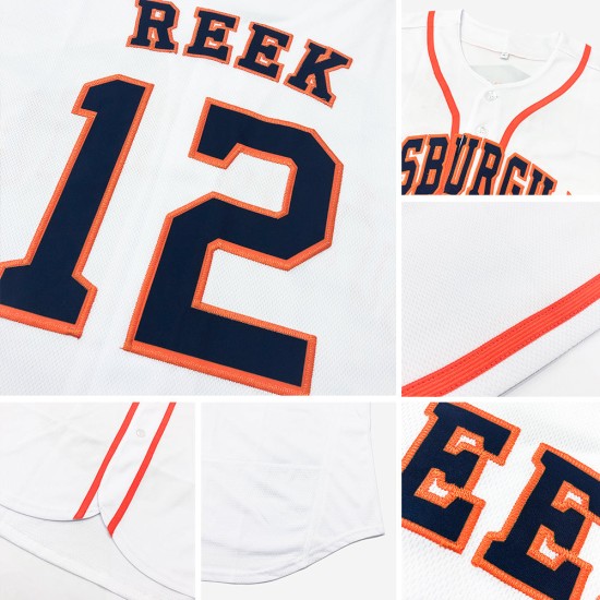 Custom White Navy-Red Authentic rugby Jersey Custom White Navy-Red Authentic rugby Jersey