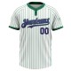 Custom White Kelly Green Pinstripe Purple Two-Button Unisex Jersey Custom White Kelly Green Pinstripe Purple Two-Button Unisex Jersey