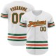 Custom White Kelly Green-Orange Line Authentic rugby Jersey Custom White Kelly Green-Orange Line Authentic rugby Jersey