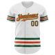 Custom White Kelly Green-Orange Line Authentic rugby Jersey Custom White Kelly Green-Orange Line Authentic rugby Jersey