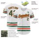 Custom White Kelly Green-Orange Line Authentic rugby Jersey Custom White Kelly Green-Orange Line Authentic rugby Jersey