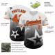Custom White Orange-Black 3D Pattern Design Gradient Style Twinkle Star Authentic rugby Jersey Custom White Orange-Black 3D Pattern Design Gradient Style Twinkle Star Authentic rugby Jersey