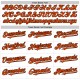 Custom White Orange-Black 3D Pattern Design Gradient Style Twinkle Star Authentic rugby Jersey Custom White Orange-Black 3D Pattern Design Gradient Style Twinkle Star Authentic rugby Jersey