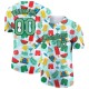 Custom White Pea Green-Black 3D Pattern Design Summer Holiday Fruit Performance T-Shirt Custom White Pea Green-Black 3D Pattern Design Summer Holiday Fruit Performance T-Shirt
