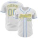 Custom White Light Blue-Yellow Authentic rugby Jersey Custom White Light Blue-Yellow Authentic rugby Jersey