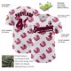 Custom White Maroon-Black 3D Pattern Design Tropical Anthurium Flower Authentic rugby Jersey Custom White Maroon-Black 3D Pattern Design Tropical Anthurium Flower Authentic rugby Jersey
