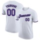 Custom White Purple-Black Performance T-Shirt Custom White Purple-Black Performance T-Shirt
