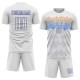 Custom White Royal Sublimation Uniform Jersey Custom White Royal Sublimation Uniform Jersey