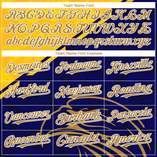 Custom Yellow Old Gold-Navy 3D Pattern Design Animal Eagle Authentic rugby Jersey Custom Yellow Old Gold-Navy 3D Pattern Design Animal Eagle Authentic rugby Jersey