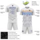 Custom White Royal Sublimation Uniform Jersey Custom White Royal Sublimation Uniform Jersey