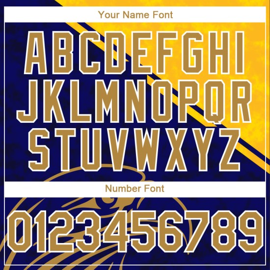 Custom Yellow Old Gold-Navy 3D Pattern Design Animal Eagle Authentic rugby Jersey Custom Yellow Old Gold-Navy 3D Pattern Design Animal Eagle Authentic rugby Jersey