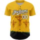 Custom Yellow White-Black 3D Pattern Design Religion Cross Jesus Christ Good Friday Authentic rugby Jersey Custom Yellow White-Black 3D Pattern Design Religion Cross Jesus Christ Good Friday Authentic rugby Jersey