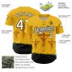 Custom Yellow White-Black 3D Pattern Design Religion Cross Jesus Christ Good Friday Authentic rugby Jersey Custom Yellow White-Black 3D Pattern Design Religion Cross Jesus Christ Good Friday Authentic rugby Jersey