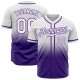 Custom White White-Purple Authentic Fade Fashion rugby Jersey Custom White White-Purple Authentic Fade Fashion rugby Jersey