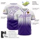 Custom White White-Purple Authentic Fade Fashion rugby Jersey Custom White White-Purple Authentic Fade Fashion rugby Jersey