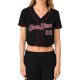 Custom Women’s Black Crimson-White V-Neck Cropped rugby Jersey Custom Women’s Black Crimson-White V-Neck Cropped rugby Jersey