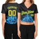 Custom Women’s Black Gold-Aqua Flame 3D V-Neck Cropped rugby Jersey Custom Women’s Black Gold-Aqua Flame 3D V-Neck Cropped rugby Jersey