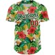 Custom White Red-Green 3D Pattern Design Tropical Plant And Bird Authentic rugby Jersey Custom White Red-Green 3D Pattern Design Tropical Plant And Bird Authentic rugby Jersey