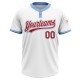 Custom White Red-Light Blue Two-Button Unisex Jersey Custom White Red-Light Blue Two-Button Unisex Jersey