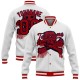 Custom White Red-Navy Skull Fashion 3D Bomber Full-Snap Varsity Letterman Jacket Custom White Red-Navy Skull Fashion 3D Bomber Full-Snap Varsity Letterman Jacket