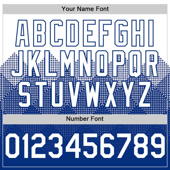 Custom White Royal 3D Pattern Design Gradient Square Shapes Authentic rugby Jersey Custom White Royal 3D Pattern Design Gradient Square Shapes Authentic rugby Jersey